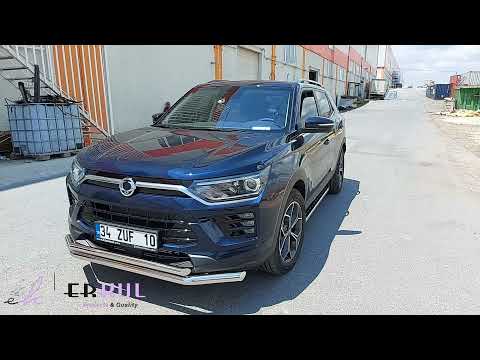 Side Steps Duru (2 pcs, Aluminum) for SsangYong Korando 2019- - video 2