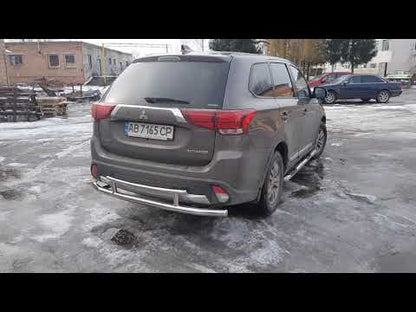 Rear Bar AK004-2 (Stainless Steel) for Mitsubishi Outlander 2012-2021 - video 1