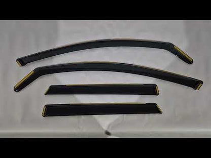 In-Channel Wind Deflectors Niken Luxury (SW, 4 pcs) for Audi A6 C7 2011-2017 - video 1