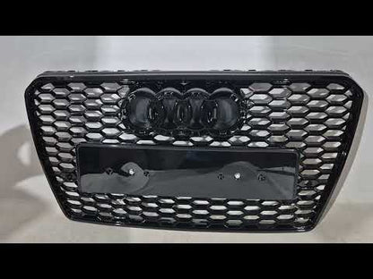 Front Grille RS-Style (2010-2014, black) for Audi A7 2010-2018 - video 1