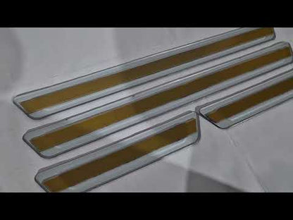 Universal Door Sill Protectors Chevrolet V-3 (4 pcs, Stainless Steel) for Chevrolet - video 1