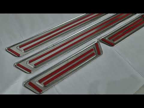 Universal door sill plates Opel V-1 (4 pcs., stainless steel) for Opel - image 1