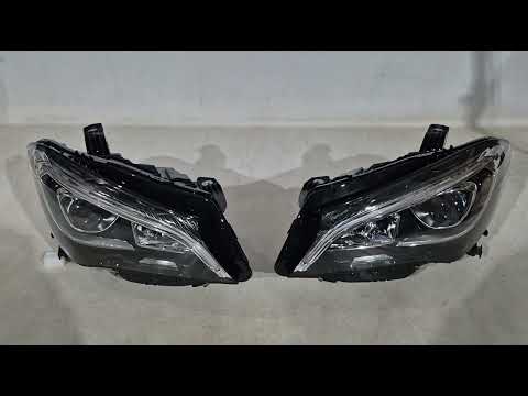 Front headlights with LED (2 pcs) for Mercedes CLA C117 2013-2019 - video 1
