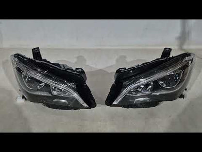 Front headlights with LED (2 pcs) for Mercedes CLA C117 2013-2019 - video 1