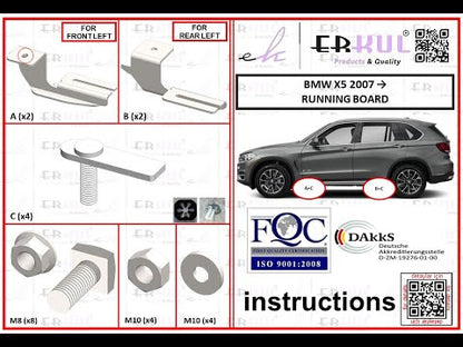 Side Steps RedLine V1 (2 pcs, Aluminum) for BMW X5 E70 2007-2013 - video 1