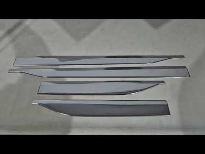 Door Mouldings (4 pcs, Stainless Steel) for Ford Courier 2023- - video 1