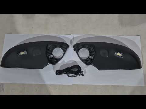 Lower part of mirror (with LED light) for Toyota Land Cruiser 200 2007-2021 - video 1