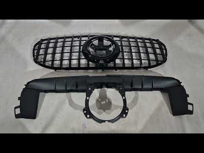 Front Grille 2019-2023 (GT Panamericana Black) for Mercedes GLS X167 2019- - video 1
