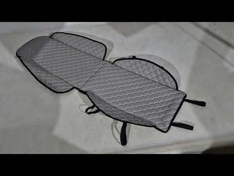 Car Seat Cover Pad (1 pc, Grey with Grey Stitching) - video 1