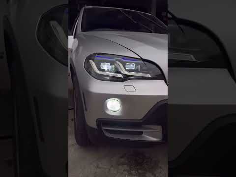 Front Headlights LASER (2 pcs) for BMW X5 E70 2007-2013 - video 1