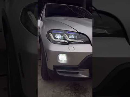 Front Headlights LASER (2 pcs) for BMW X5 E70 2007-2013 - video 1