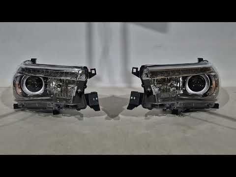 Front OEM Headlights V2 2015-2019 (for Xenon or LED bulb, set of 2) for Toyota Hilux 2015- - video 1