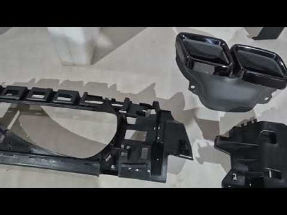 Rear Diffuser with Tips Black (for AMG/AMG-Line, E63 Design 2016-2020) for Mercedes E-сlass W213 2016-2023 - video 1