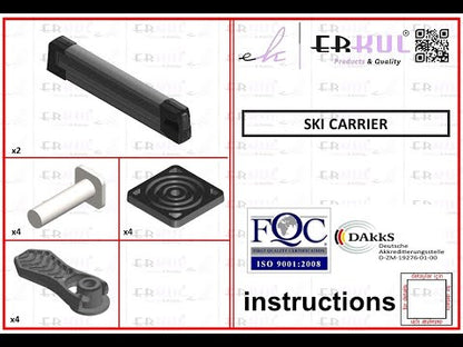 Ski Rack (for Roof Cross Bars) for Alfa Romeo 145/146 1994-2001 - video 3