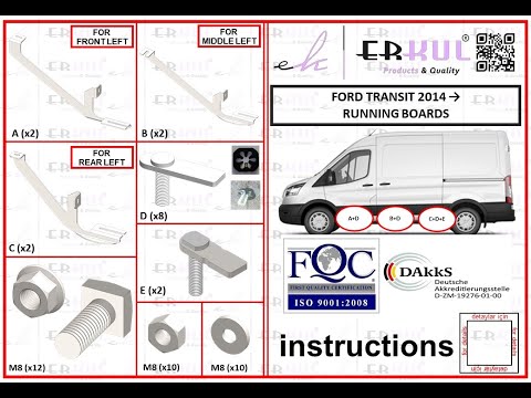 Side Steps Maya (2 pcs, Aluminum) for Ford Transit 2014- - video 1