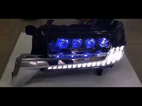Front Headlights 2016+ (Bugatti) for Toyota Land Cruiser 200 2007-2021 - video 1