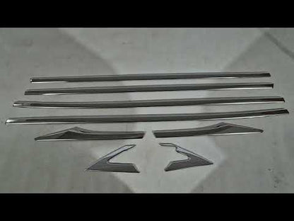 Lower window trim (8 pcs) for Honda Civic Sedan X 2016-2021 - video 1