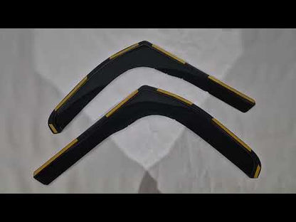 In-Channel Wind Deflectors (2 pcs, Niken Luxury) for Nissan Primastar 2002-2014 - video 2