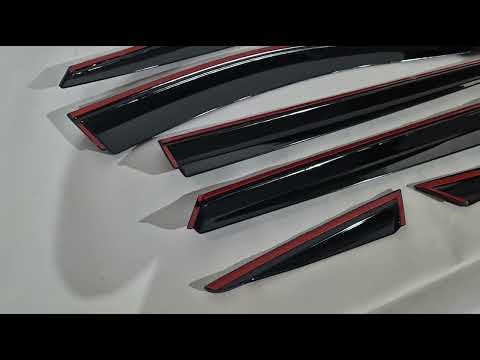 Window Deflectors with Chrome Trim Niken Luxury (6 pcs) for MG ZS 2017- - video 1