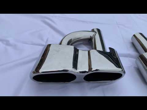 Exhaust Tips AMG C63 for Mercedes C-class W204 2007-2015 - video 1