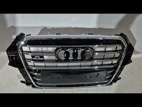 Front Grille SQ-Style (2011-2015, black with chrome) for Audi Q3 2011-2019 - video 1