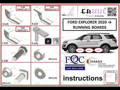 Side Steps BlackLine (2 pcs, Aluminum) for Ford Explorer 2019- - video 1