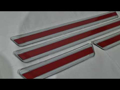Universal Door Sill Protectors Audi V-3 (4 pcs, Stainless Steel) for Audi - video 1