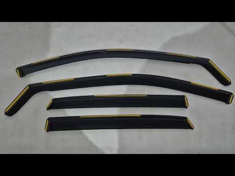 In-Channel Wind Deflectors Niken Luxury (4 pcs) for Nissan Qashqai 2021- - video 1