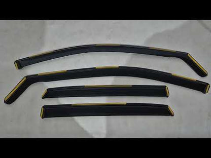 In-Channel Wind Deflectors Niken Luxury (4 pcs) for Nissan Qashqai 2021- - video 1