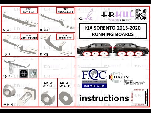 Side Steps Tayga Black (2 pcs, Aluminum) for Kia Sorento III UM 2014-2020 - video 1