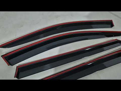 Window Deflectors with Chrome Trim Niken Luxury (4 pcs) for Audi Q7 2015- - video 1