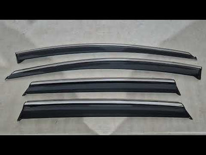 Window Deflectors with Chrome Trim Niken Luxury (4 pcs) for Renault Captur 2019- - video 1