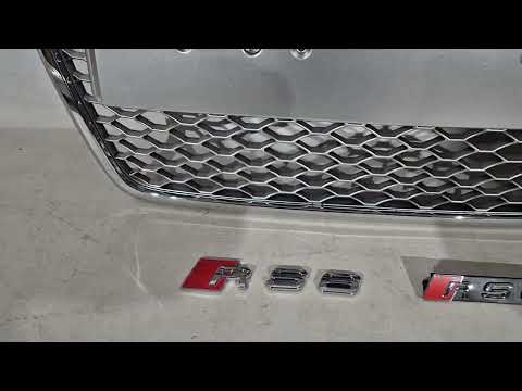RS-style front grille (Grey with chrome) for Audi A6 C6 2004-2011 - image 1