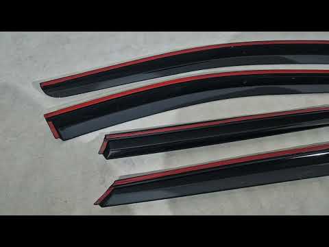Window deflectors with chrome trim Niken Luxury (2024-, 4 pcs) for Renault Captur 2019- - video 1