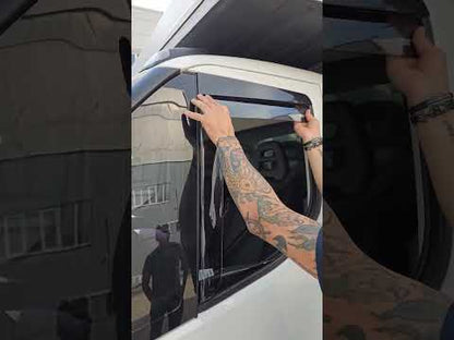 In-channel window deflectors (smoke, 2 pcs, Cagatay) for Iveco Daily 2014- - video 1