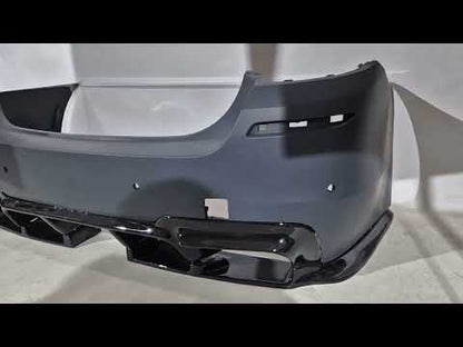 Rear Diffuser DPT V-1 (for M-Performance, Gloss Black) for BMW 5 Series F10/F11 2010–2016 - video 2