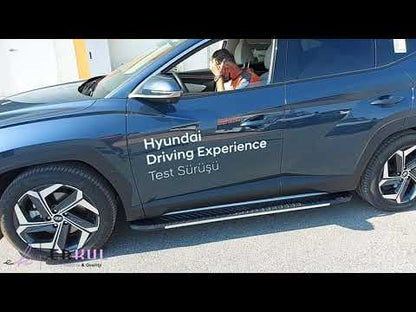 Side Steps Bosphore Grey (2 pcs, Aluminum) for Hyundai Tucson NX4 2021- - video 2