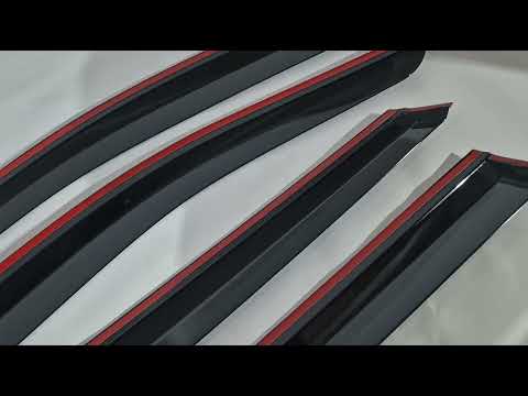 Window Deflectors with Chrome Trim Niken Luxury (4 pcs) for Subaru Outback 2019- - video 1