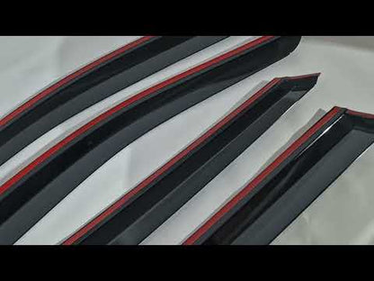 Window Deflectors with Chrome Trim Niken Luxury (4 pcs) for Subaru Outback 2019- - video 1
