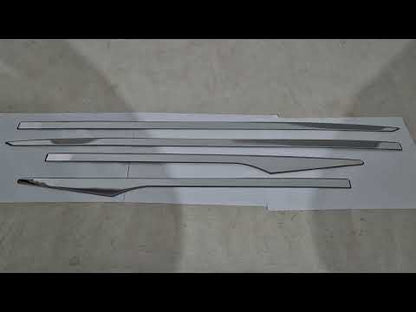 Door Mouldings OmsaLine (4 pcs, Stainless Steel) for Hyundai I-20 2020- - video 1