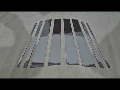 Stainless Steel Door Pillar Trim (8 pcs) for Toyota Land Cruiser Prado 150 2009-2023 - video 1
