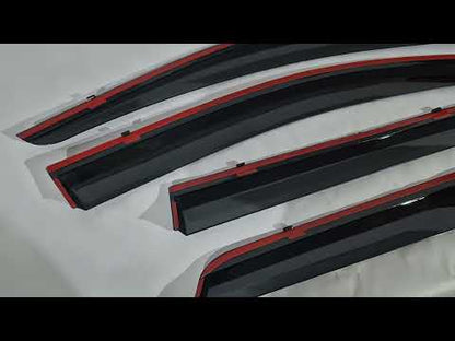 Window Deflectors with Chrome Trim Niken Luxury (4 pcs) for Mitsubishi ASX 2010-2023 - video 1