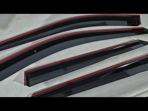 Window Deflectors with Chrome Trim Niken Luxury (4 pcs) for Mazda CX-5 2017- - video 1