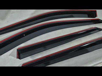Window Deflectors with Chrome Trim Niken Luxury (4 pcs) for Mazda CX-5 2017- - video 1