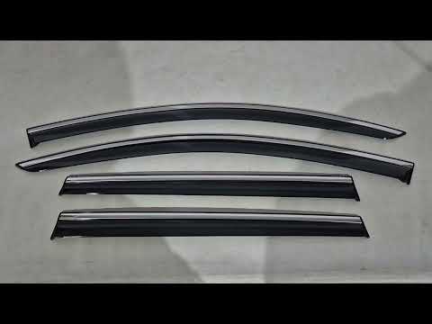 Window Deflectors with Chrome Trim Niken Luxury (SW, 4 pcs) for Volkswagen Passat B7 2012-2015 - video 1