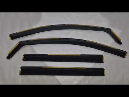 In-Channel Wind Deflectors Niken Luxury (4 pcs) for Mitsubishi L200 2015-2024 - video 1