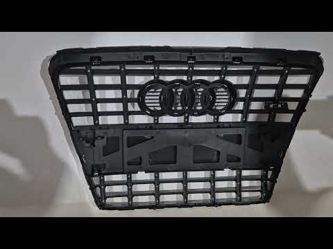 Front Grille S-Style (black with chrome) for Audi A6 C6 2004-2011 - video 1