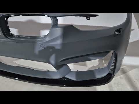 Front Bumper Lip DPT Lip V-2 (For M3, Gloss Black) for BMW 3 Series F-30/31/34 2012-2019 - video 2