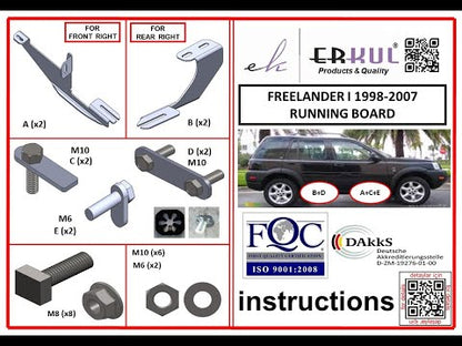 Side site Bosphorus Black (2 pcs., Aluminum) for Land Rover Freelander I - image 1