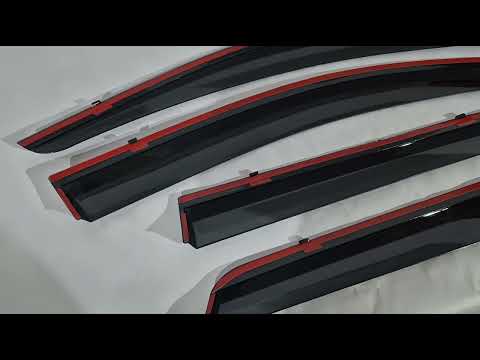 Window Deflectors with Chrome Trim Niken Luxury (4 pcs) for Mitsubishi ASX 2010-2023 - video 1